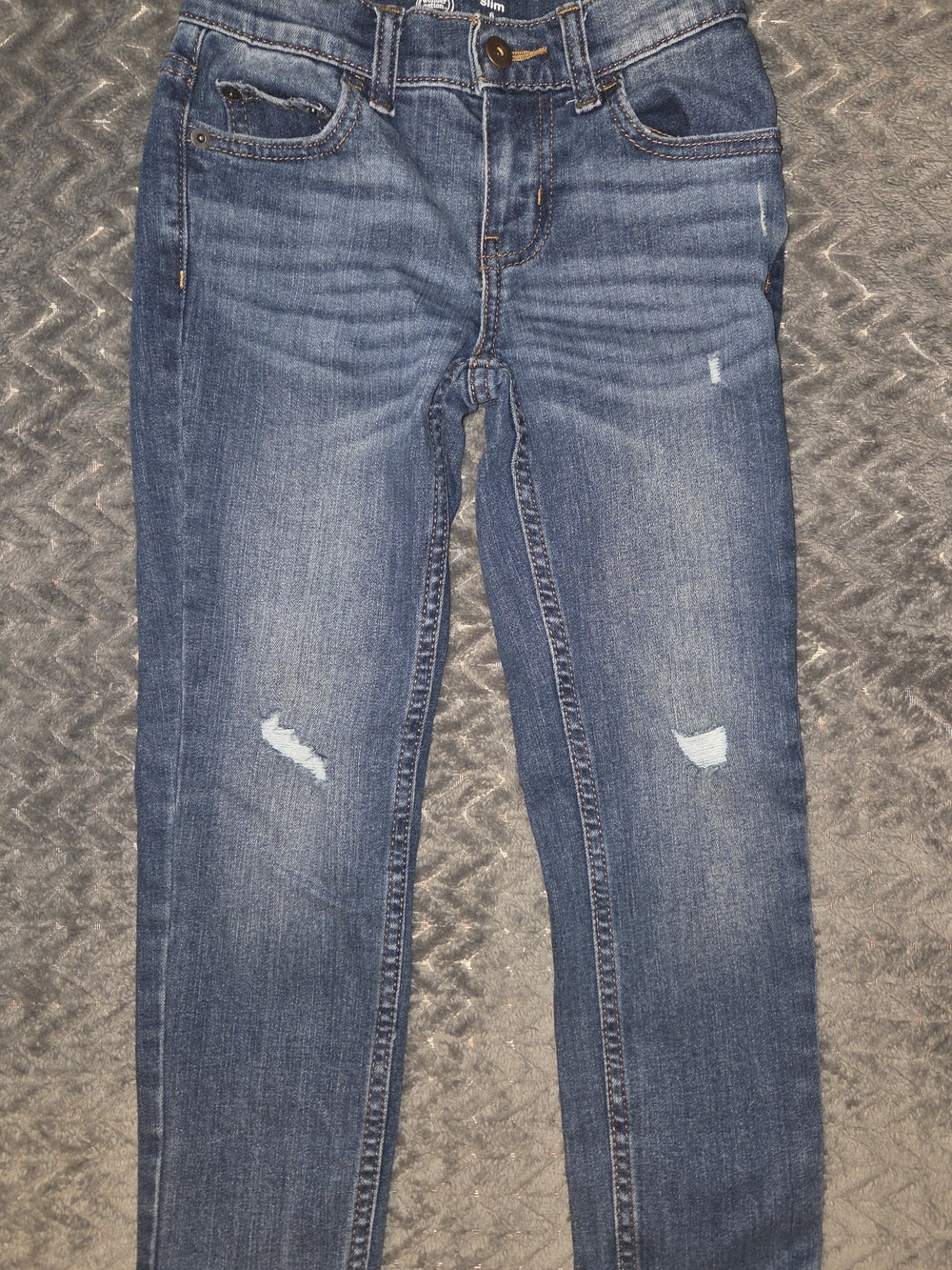 Kids Distressed Slim Jeans - Blue